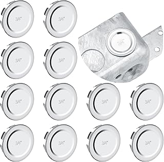 Yaocom 12 Pcs Knockout Seal Electrical Box Knockout Plugs Round Steel Removable Seal Various Sizes for Closure Unused - Image 1