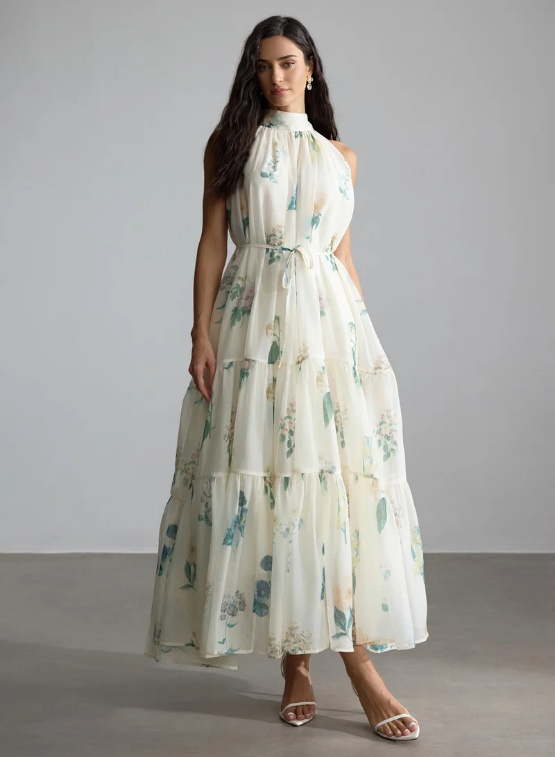 سنفير Harley Floral Print Halter Maxi Dress