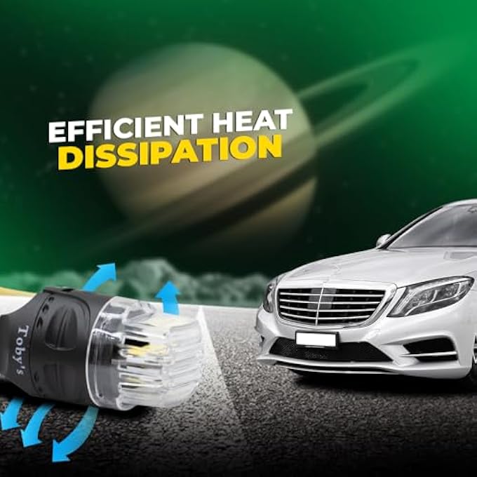 توبيز مصباح ليد T20 7440 16SMD فائق السطوع 12 فولت أبيض بديل لمبات رقاقة 4218 خالية من الأخطاء من Canbus لضوء الفرامل الاحتياطي، عبوة من قطعتين - Image 3