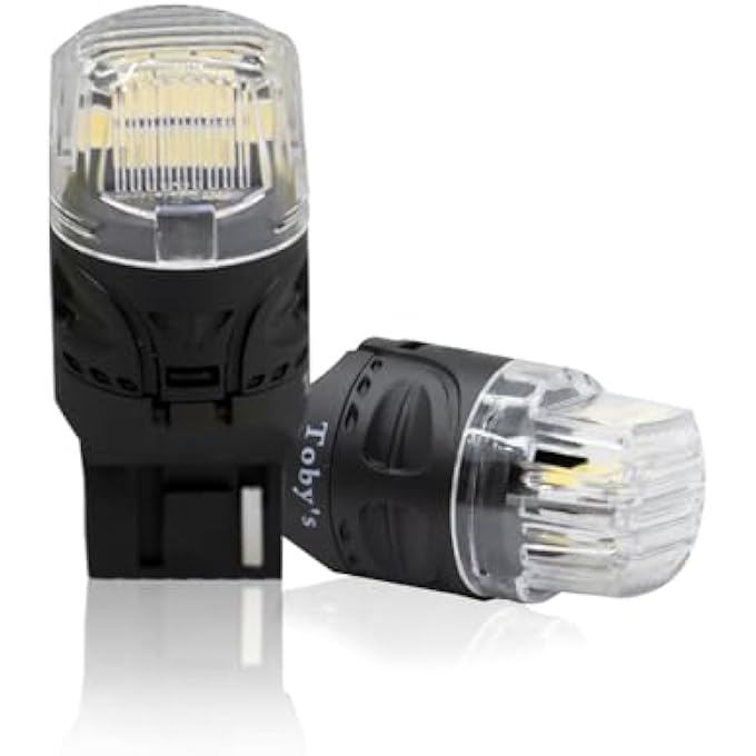 توبيز مصباح ليد T20 7440 16SMD فائق السطوع 12 فولت أبيض بديل لمبات رقاقة 4218 خالية من الأخطاء من Canbus لضوء الفرامل الاحتياطي، عبوة من قطعتين - Image 5