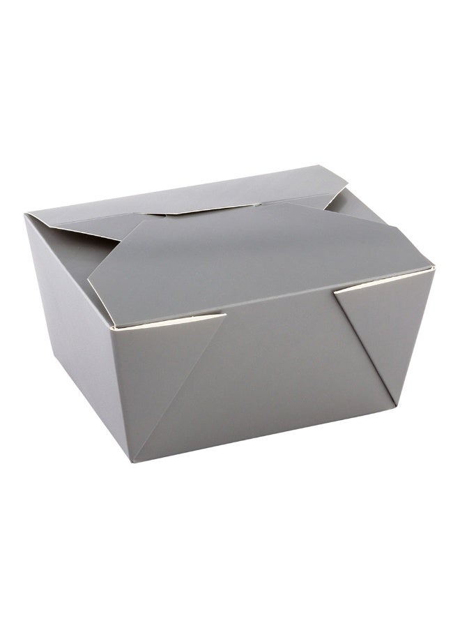 Restaurantware صناديق تناول الطعام بيو تيك سعة 30 أونصة، 200 صندوق غداء جاهز - إغلاق قفل تاب، مقاومة للحرارة، صناديق غداء ورقية رمادية قابلة للتخلص، مقاومة للدهون، للأطعمة الساخنة والباردة - Image 1