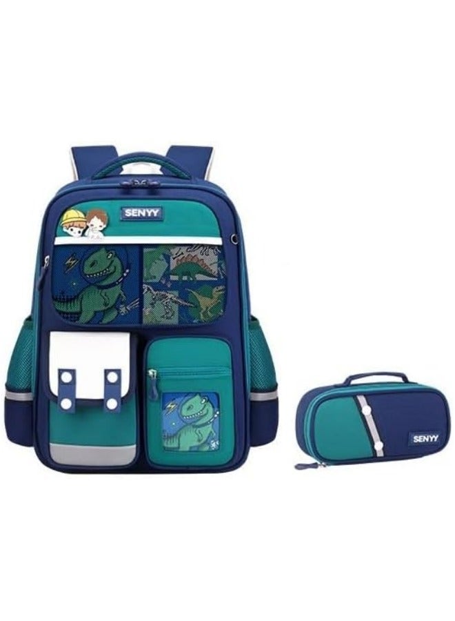 جيجيرو School Bag for Girls 2 pcs Set,Kids Backpack with Pencil Bag, Cute School Bags Shoulder Handbags Cartoon Rucksack Large Capacity Bag Waterproof Bags Multiple Pockets Schoolbags - Image 1