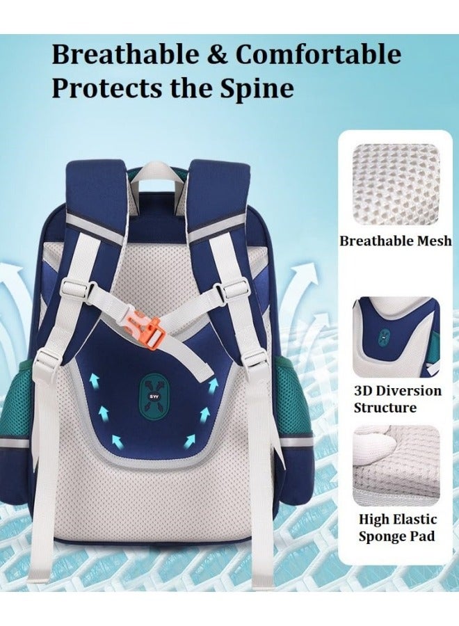 جيجيرو School Bag for Girls 2 pcs Set,Kids Backpack with Pencil Bag, Cute School Bags Shoulder Handbags Cartoon Rucksack Large Capacity Bag Waterproof Bags Multiple Pockets Schoolbags - Image 5