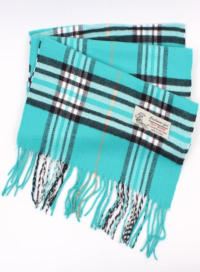 TZ Promise Plaid Cashmere Feel Classic Soft Luxurious Winter Scarf For Men Women - Image 3