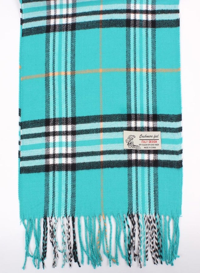 TZ Promise Plaid Cashmere Feel Classic Soft Luxurious Winter Scarf For Men Women - Image 4