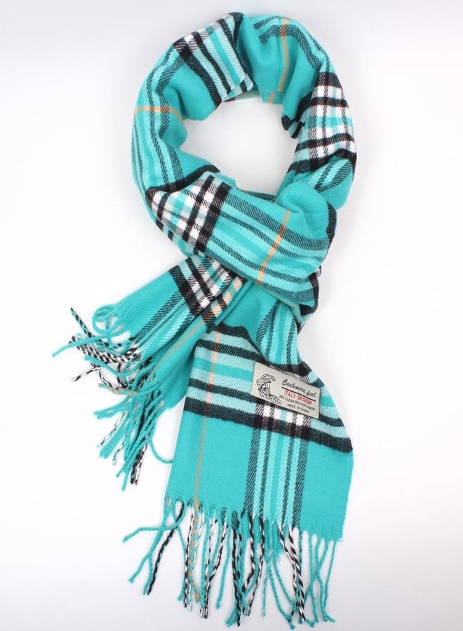 TZ Promise Plaid Cashmere Feel Classic Soft Luxurious Winter Scarf For Men Women - Image 2