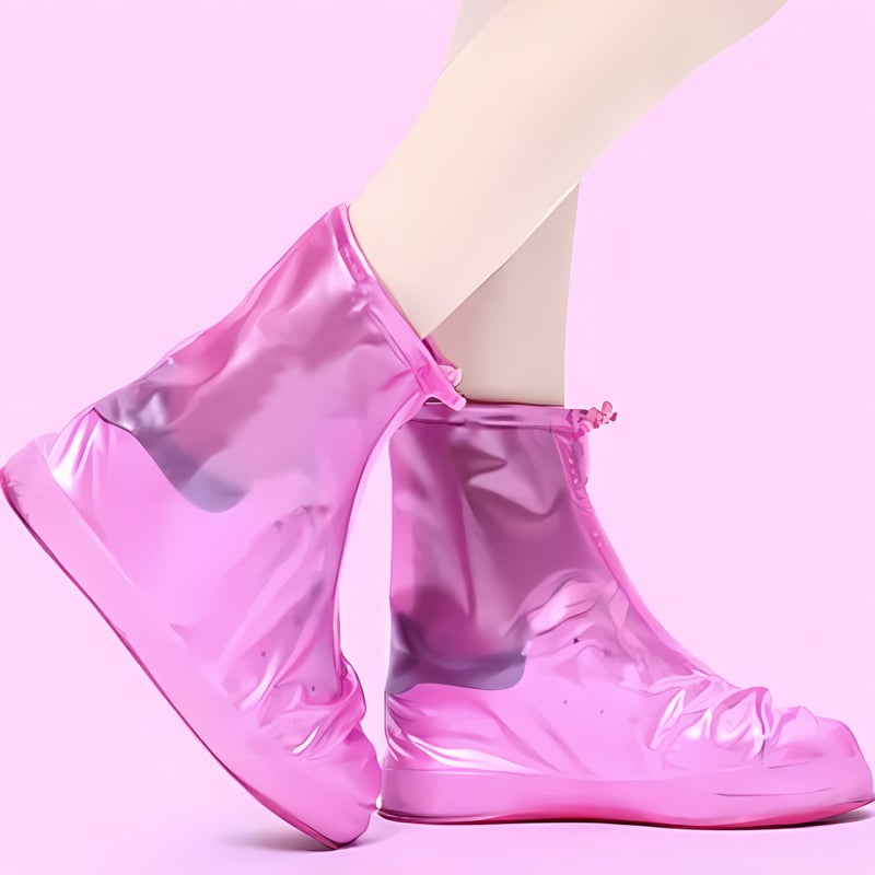 Rain Shoe Cover Thickened Waterproof Non-Slip Adult Children Pvc Wear-Resistant Waterproof Shoe Cover Rain And Snow Outdoor Travel Shoe Cover - Image 1