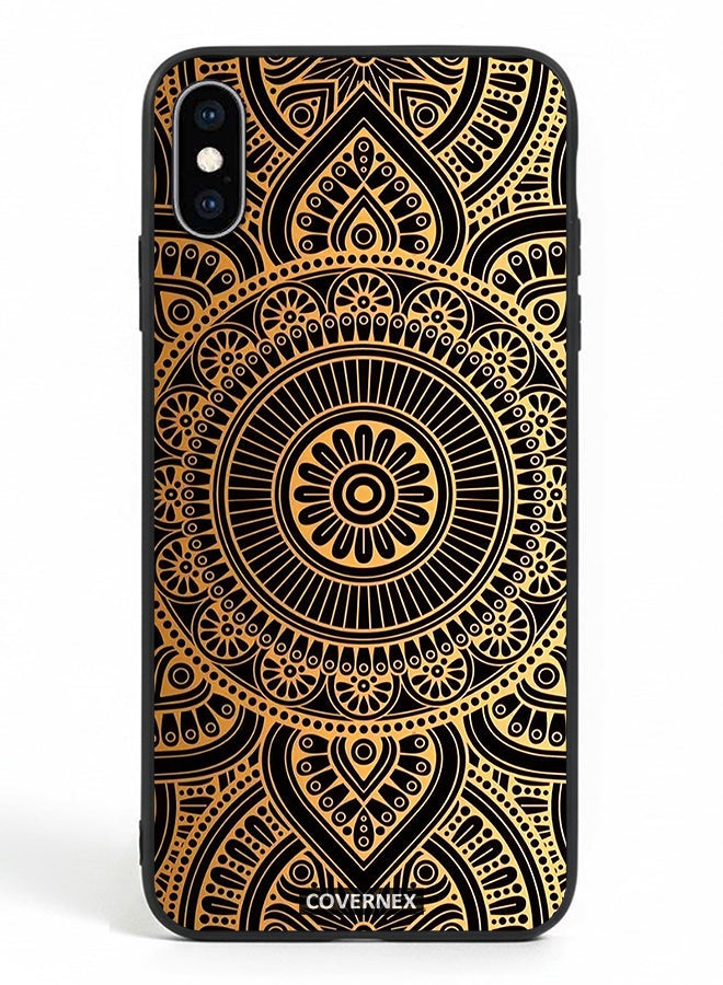 Covernex Apple iPhone X Protective Case Cover Printed Featuring Mamdala Geometric Pattern - Image 2