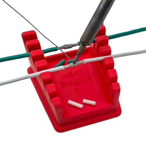 ZYRELYNX Upgraded Silicone Soldering Stand, Helping Hands Soldering Station, Soldering Wire Holder with 6 Slots - Third Hand Soldering Iron Stand for 32AWG to 12AWG Wires(Only Stand), Red, 1 Pcs - Image 1
