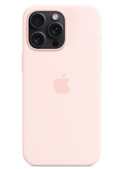 Silicone iPhone 15 Pro Silicone Case with MagSafe - Light Pink  - Image 1