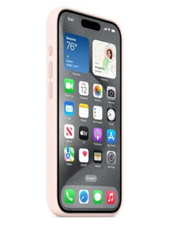 Silicone iPhone 15 Pro Silicone Case with MagSafe - Light Pink  - Image 2