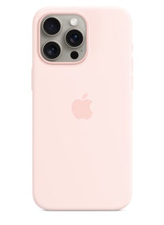 Silicone iPhone 15 Pro Silicone Case with MagSafe - Light Pink  - Image 4