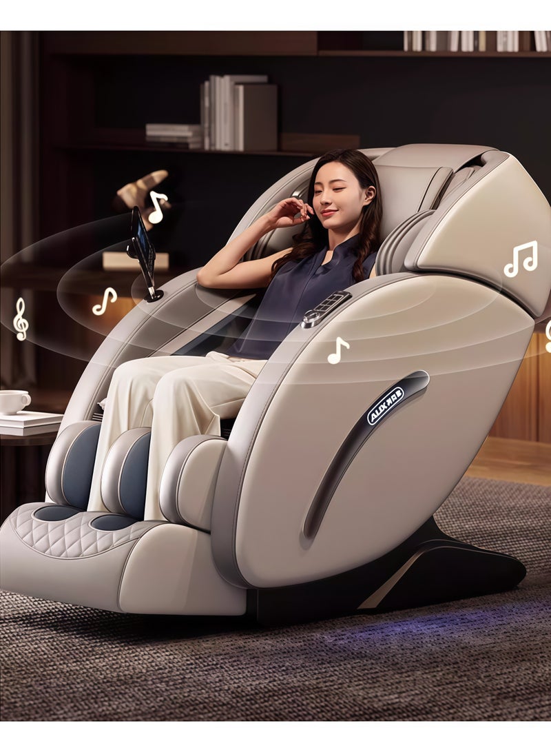 أريكة تدليك كهربائية متعددة الوظائف، كرسي تدليك، كرسي تدليك كامل الجسم + مساحة كبسولة، موسيقى لاسلكية، انعدام الجاذبية من أجل راحة مثالية. - Image 4