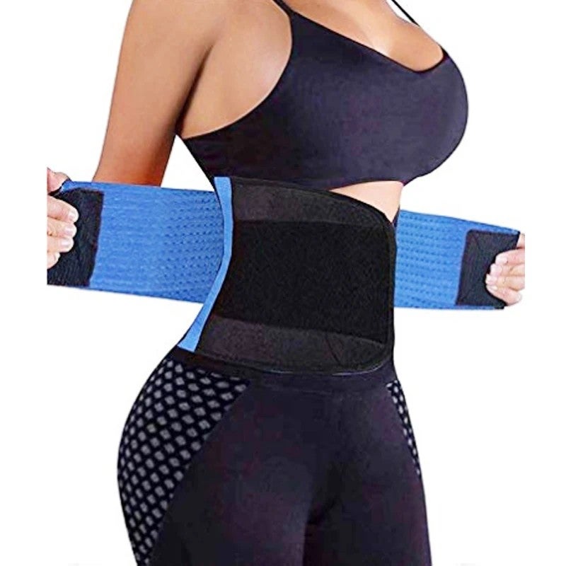 Bluejw Waist Trimmer Belt Adjustable Weight Loss Wrap - Sweat Workout Neoprene Waist Support & Back Trainer for Women Men - Image 1