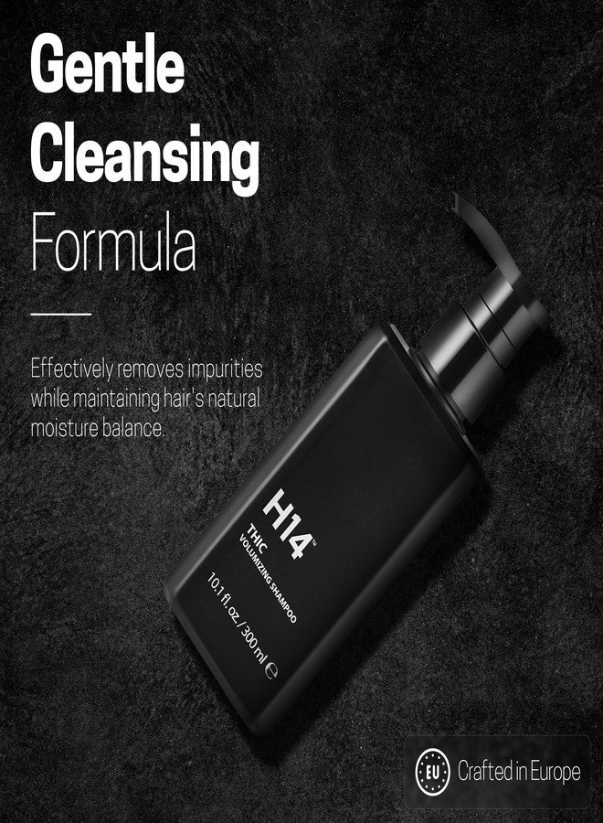 H14 THIC Volumizing Shampoo for Fine, Thick & Normal Hair 10.1oz / 300ml - Volume Shampoo for Men & Women with Rice Bran Protein, Pomegranate & Bamboo Extract Root-Lifting Formula - For All Hair Types - Image 4