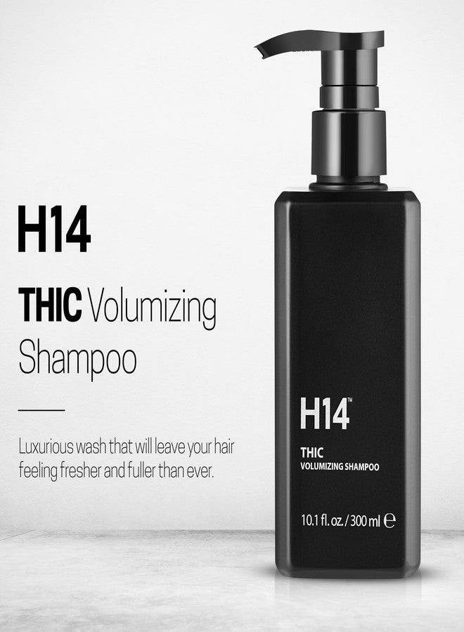 H14 THIC Volumizing Shampoo for Fine, Thick & Normal Hair 10.1oz / 300ml - Volume Shampoo for Men & Women with Rice Bran Protein, Pomegranate & Bamboo Extract Root-Lifting Formula - For All Hair Types - Image 2