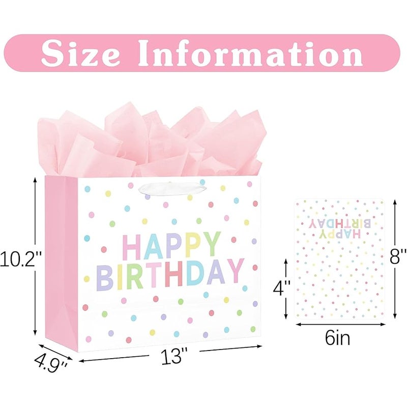 Laidans 2-Pack 13 Large Happy Birthday Gift Bags - Image 2