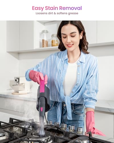 Schenley Steam Mop Cleaner with Detachable Handheld Steamer for Cleaning Hardwood, Laminate Floor, Tiles and Grout, with 13-in-1 Multi-purpose Accessories and Washable Microfiber Pads - Image 5