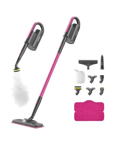 Schenley Steam Mop Cleaner with Detachable Handheld Steamer for Cleaning Hardwood, Laminate Floor, Tiles and Grout, with 13-in-1 Multi-purpose Accessories and Washable Microfiber Pads - Image 1