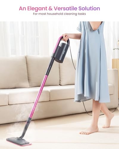 Schenley Steam Mop Cleaner with Detachable Handheld Steamer for Cleaning Hardwood, Laminate Floor, Tiles and Grout, with 13-in-1 Multi-purpose Accessories and Washable Microfiber Pads - Image 2