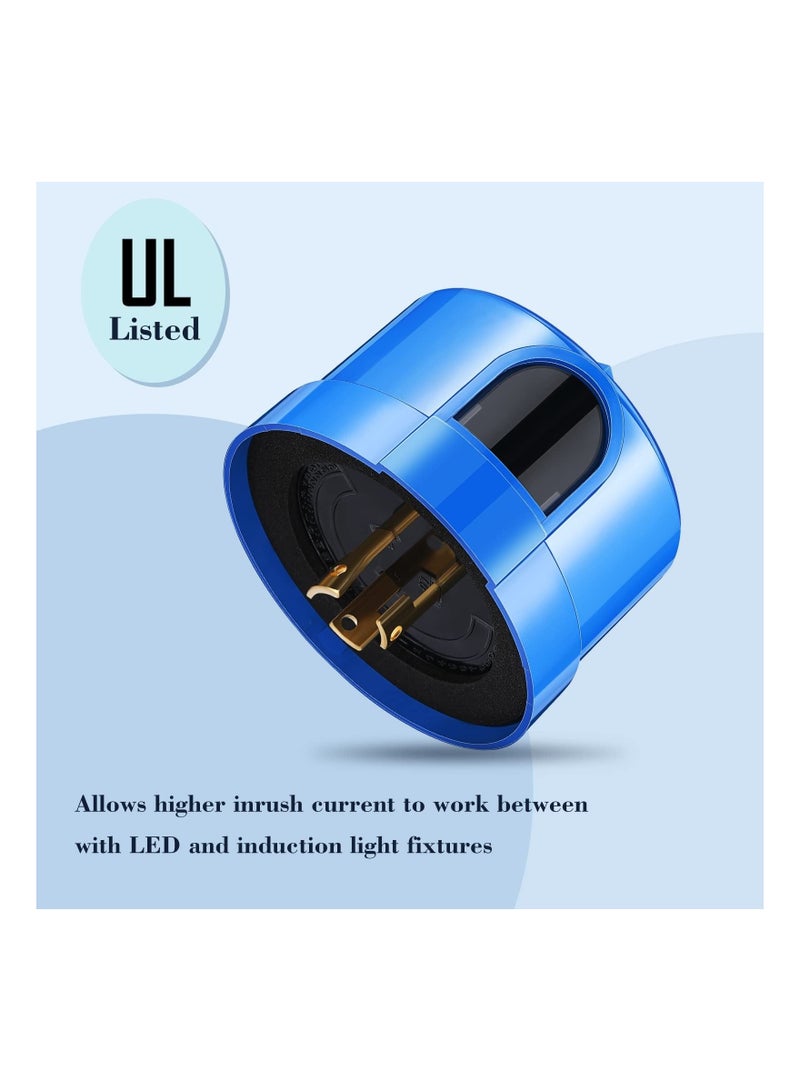 Captaintech 3 Pcs Photocell Twist Lock Photocell Sensor Auto on off Photocell Switch Dusk to Dawn Light Control Light Sensor for Outdoor Lights Blue - Image 2