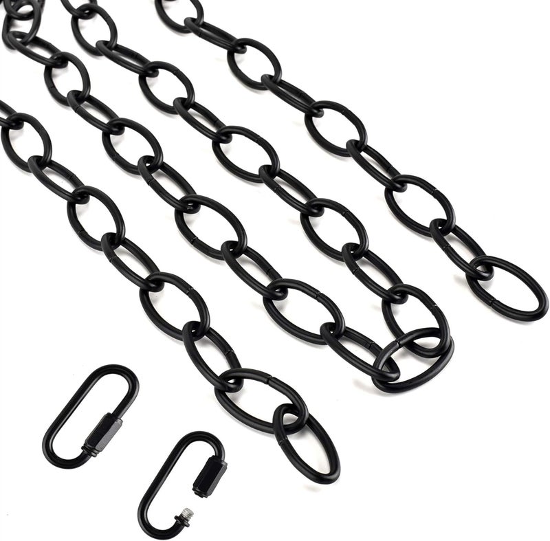 ROJOSER Heavy Duty Pendant Light Fixture Chain Set for Chandelier or Swag Light Fixtures,6 feet,Maximum Fixture Weight of 40 Pounds Vintage Black - Image 3