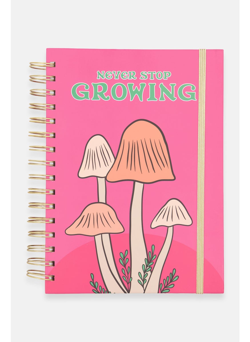Paperbuzz Never Stop Growing Spring Notebook, Pink  - Image 1