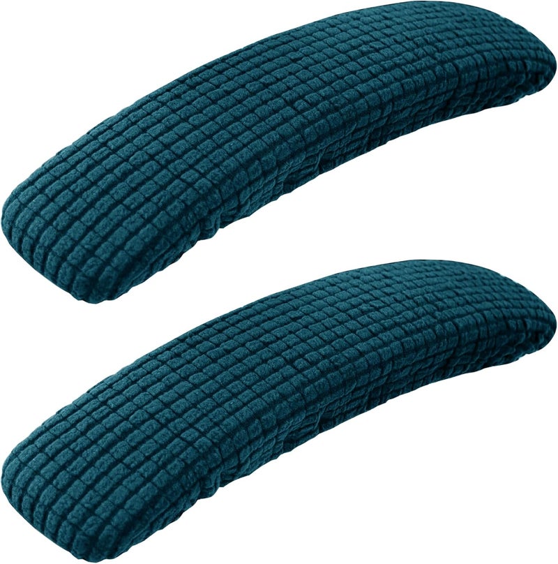 SARAFLORA Office Chair Armrest Cover Stretchable Water Resistant Spandex Stretch Computer Office Chair Arm Pad Covers Chair Slipcover for Desk Chairs Arm Sapphire 2 Pcs - Image 1