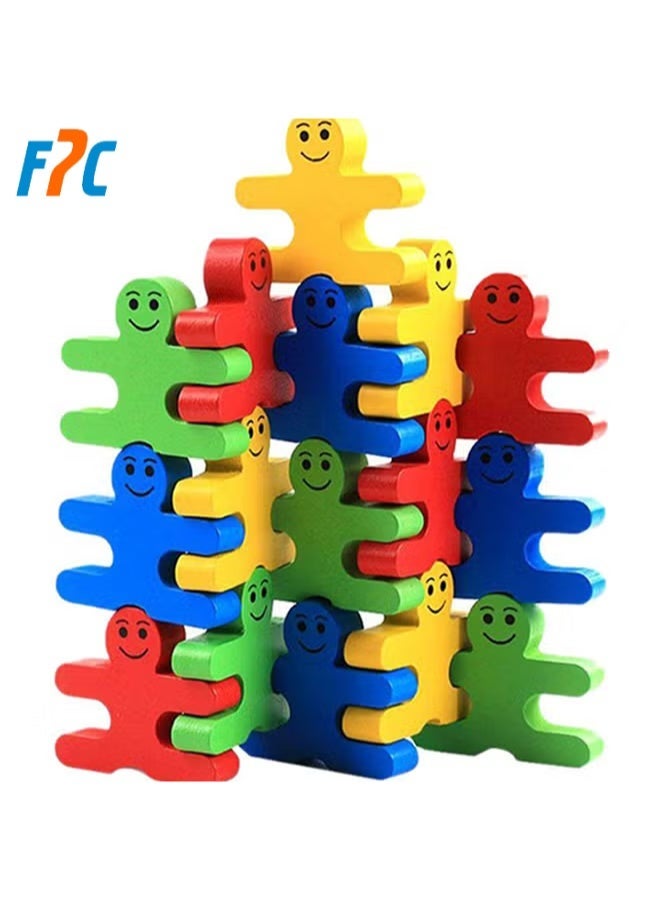 أف بي سي FPC 16 قطعة الخشبية الإبداعية لعبة التوازن بناء لغز التراكم كتل مجموعة - Image 1