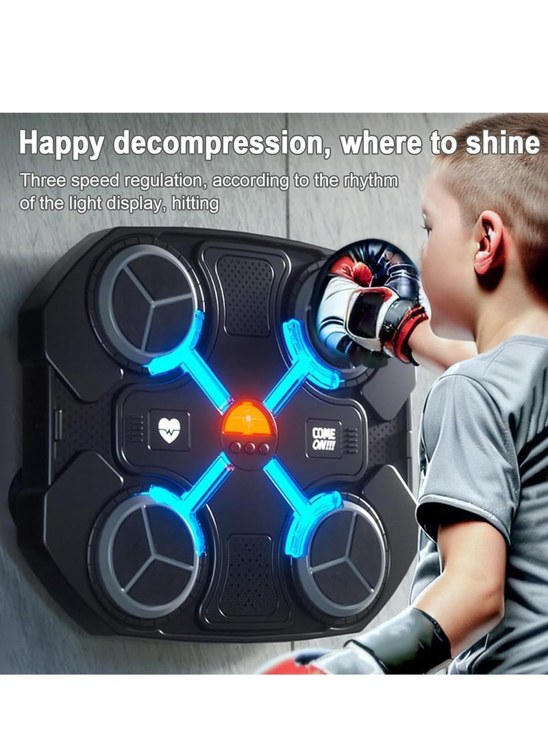 ELTRAZONE Music Boxing Machine for Kids – Wall-Mounted Smart Punching Game with Bluetooth & Gloves for Fun Fitness - Image 3