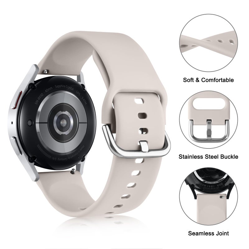 Meliya Silicone Bands Compatible with Garmin Venu 2 Plus / Venu Sq / Venu / Vivoactive 3 / Vivoactive 5 Watch Band, 20mm Soft Silicone Sport Replacement Strap for Garmin Vivomove HR, Forerunner 645 / 245 - Image 2
