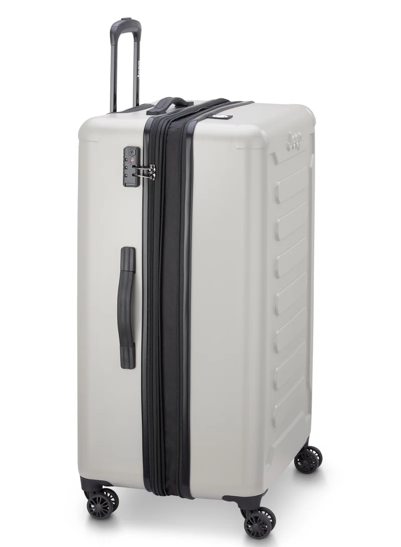 Jeep The Jeep Hardcase Expandable Spinner 4-Double wheel luggage trolley suitcase 80cm Grey