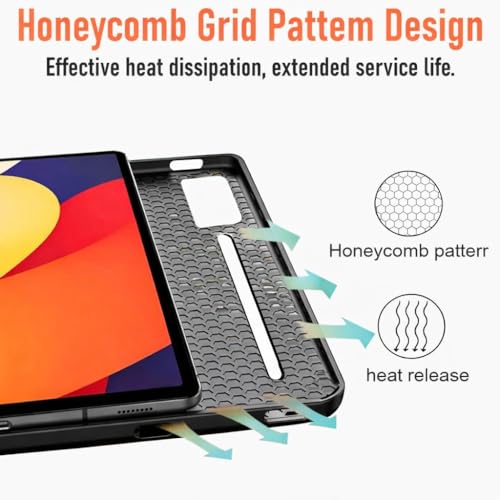 ProElite Cover for Moto Pad 60 Pro 12.7 inch 2025 Case Cover, Deer Smart Flip Case Cover for Moto Pad 60 Pro 12.7 inch 2025 Tablet with Pen Holder, Wine Red - Image 4