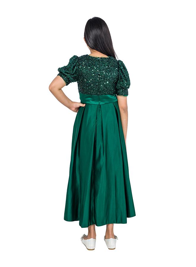babyqlo Emerald Sequin Bodice Dress - Image 2
