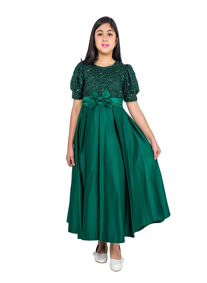 babyqlo Emerald Sequin Bodice Dress - Image 1