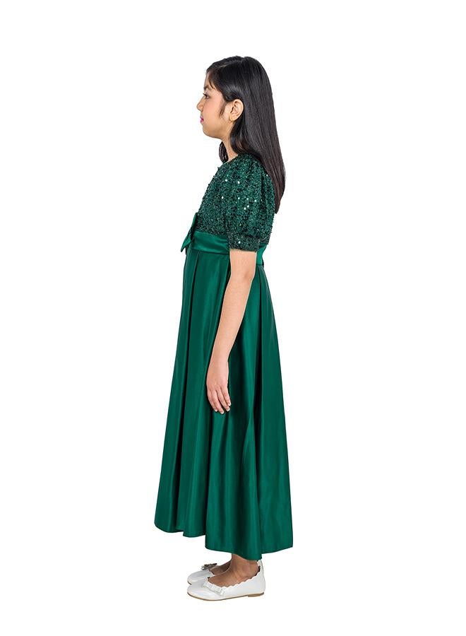 babyqlo Emerald Sequin Bodice Dress - Image 3