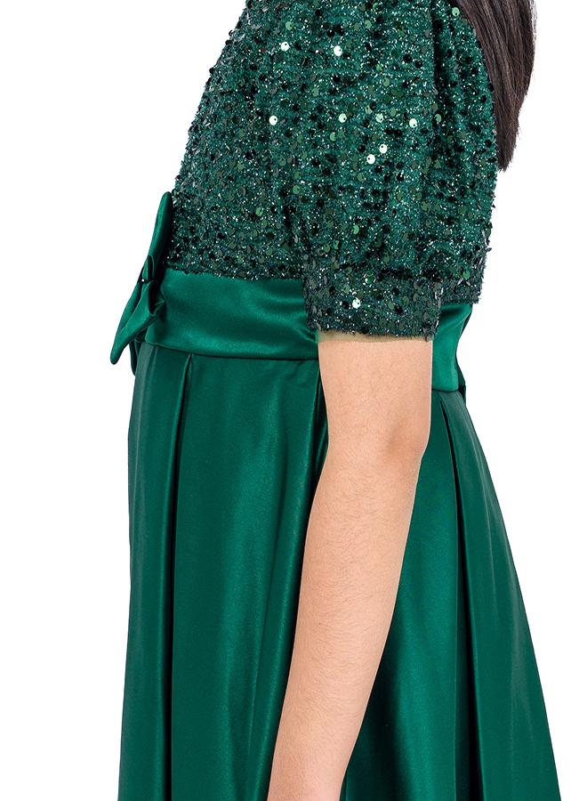 babyqlo Emerald Sequin Bodice Dress - Image 5