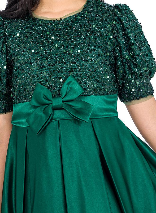 babyqlo Emerald Sequin Bodice Dress - Image 4