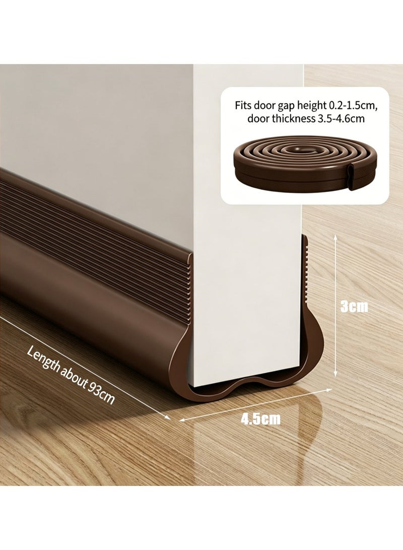 Plastic Door Stopper Silent Seal Strip, Glass With Gap Strip, suitable for Office,Bedroom , Air Conditioned Room, Living Room, Isolate Cold Air, Dustproof - Image 1