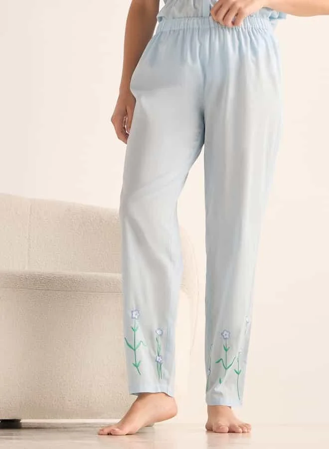 Splash FAV Embroidered Shirt and Pyjama Set