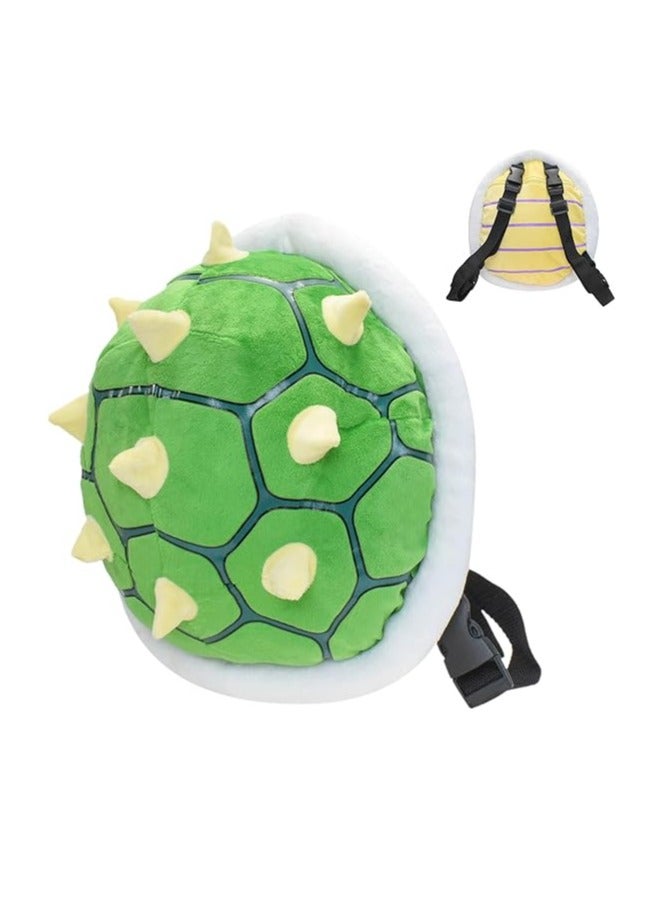 SYOSI Cute Turtle Costume Backpack - Green Koopa Troopa Turtle Shell Bag - Soft Stuffed Cartoon Toy - 11.5 Inches - Image 1