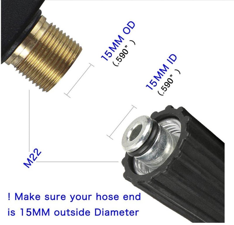 LAXMO Pressure Washer Hose Pipe 8 Meter Upto 2150 Psi Heavy Duty Black Molded Pipe Compatible with Pressure Pump - Image 5