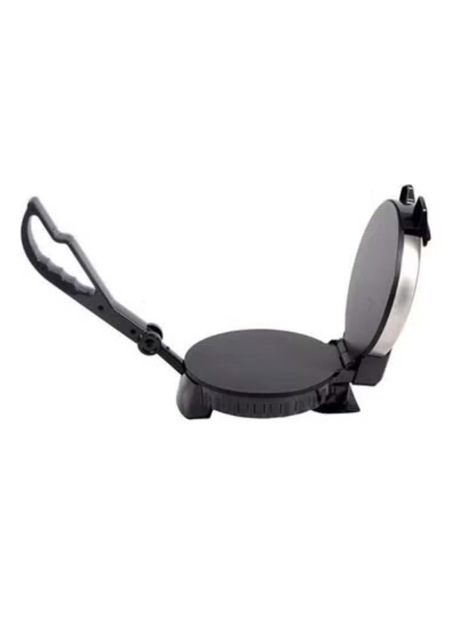 ELTRAZONE - 8-Inch Electric Chapati Maker 900W CK2430 – Non-Stick Roti Maker with Cool-Touch Handle & Dual Indicator Lights – Fast Heating, Compact & Easy to Clean Dough Press – Multi-Use Flatbread Maker for Home – Black/Silver – Space-Saving Design – Perfect for Chapati, Roti, Tortilla, Paratha - Image 1