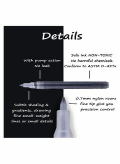 Y&D Paint Pens White Black Marker 6 Pack 0.7mm Acrylic Permanent Marker for Rock Painting Stone Ceramic Glass Wood Plastic Metal Canvas Water-based Extra Fine Point  - Image 3
