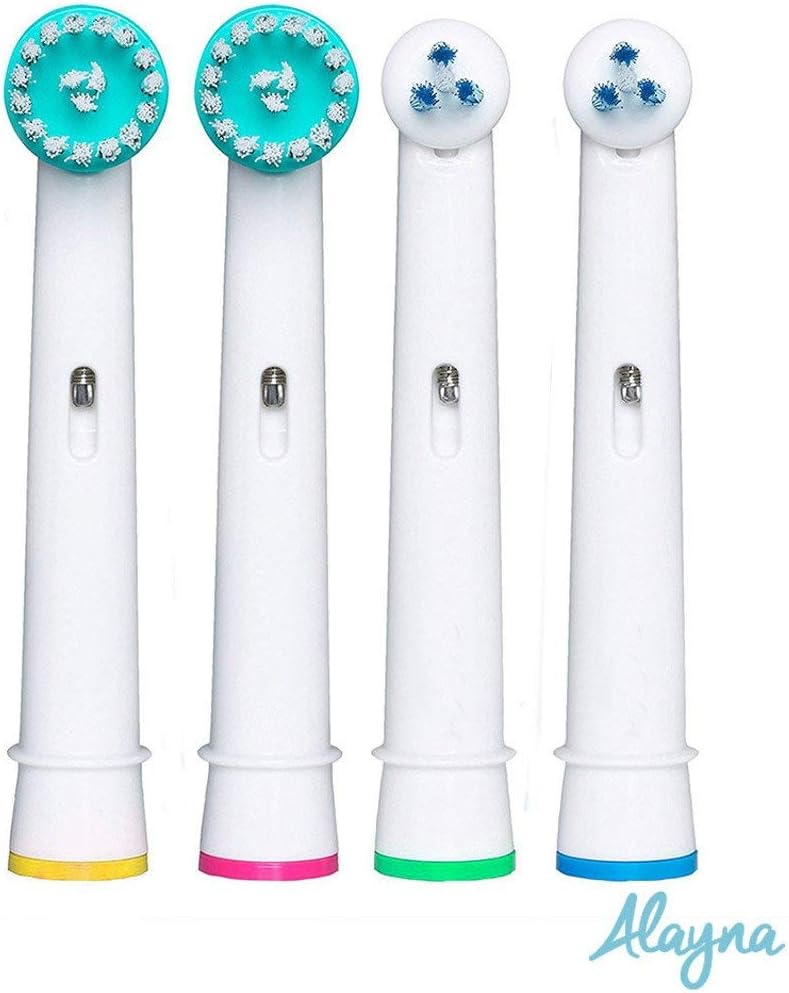 ألابينا رؤوس فرشاة بديلة لأداة Oral B Braun Professional Ortho Brush Head & Power Tip Kit - عبوة من 4 رؤوس فرشاة أسنان كهربائية تقويمية متوافقة، الجمعة السوداء، الاثنين الإلكتروني! - Image 2