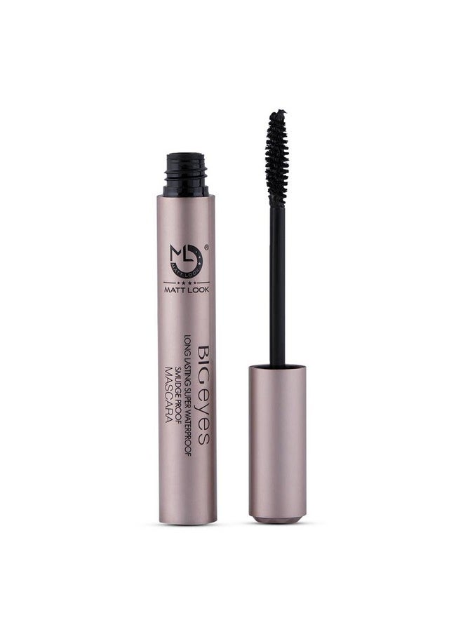 matt look Big Eyes Long Lasting Super Waterproof Smudge Proof Mascara Jet Black Color Mascara Gives Ultimate Length Easy To Carry One Stroke Application Quick Drying Formula Gives Good Volume 9 Ml  - Image 3