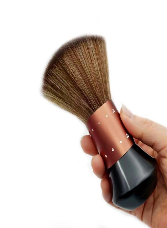Vtrem Hair Brush: Professional Barbers Rosegold Black Barber Powder Brush Salon Brushes - Image 5