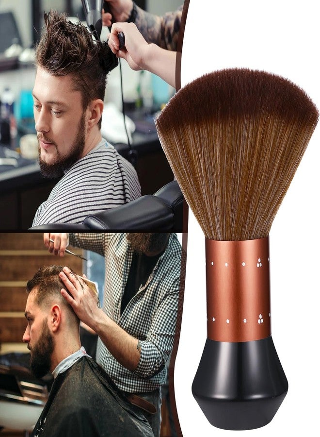Vtrem Hair Brush: Professional Barbers Rosegold Black Barber Powder Brush Salon Brushes - Image 2