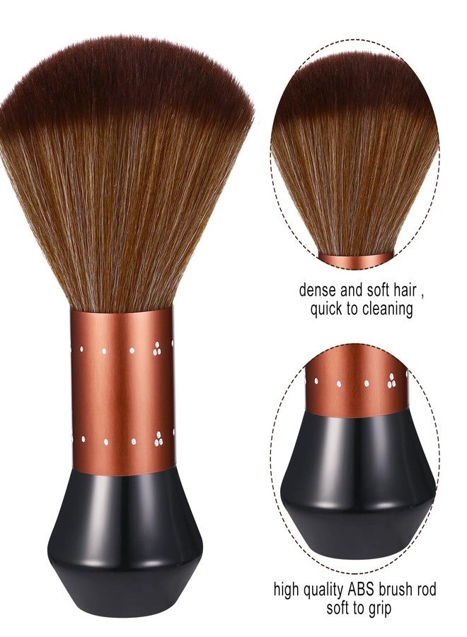 Vtrem Hair Brush: Professional Barbers Rosegold Black Barber Powder Brush Salon Brushes - Image 3