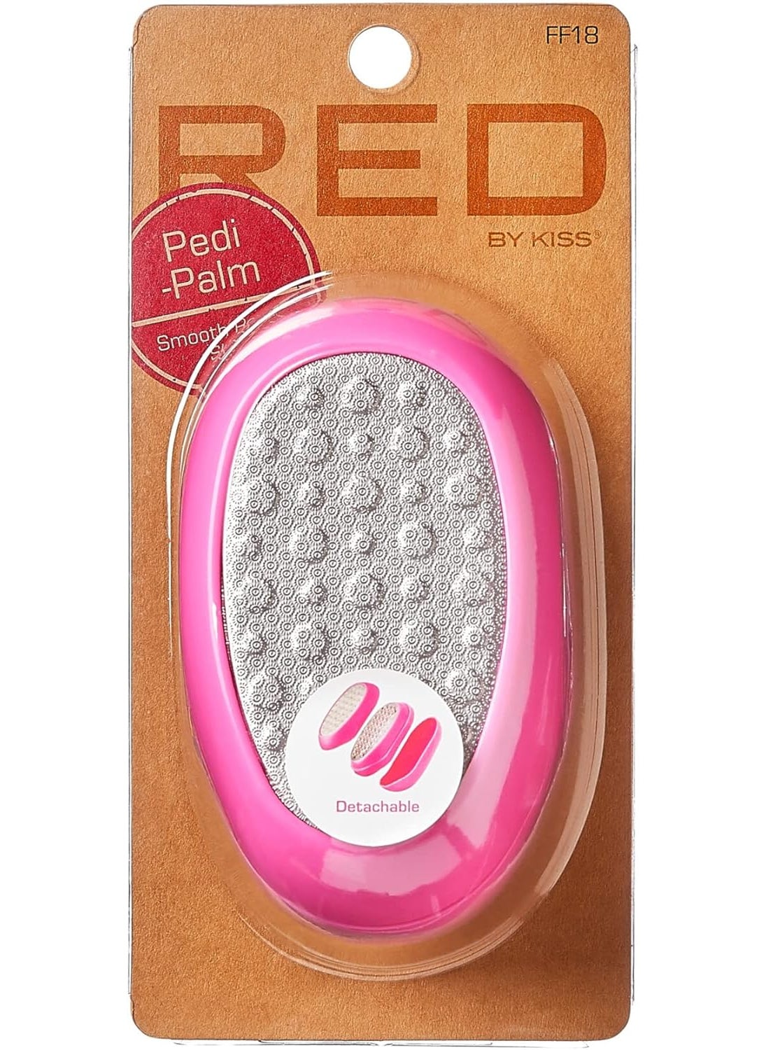 Red by Kiss RED by Kiss Stainless Steel Ped Egg Foot File 2 in1 Callus Remover for Dry and Wet Feet Smooth Rough Skin Include 2 Grit Soft  Hard Washable Foot Scrubber for Cracked Heels 